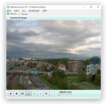 Webcam Surveyor - Screenshot des Hauptfensters
