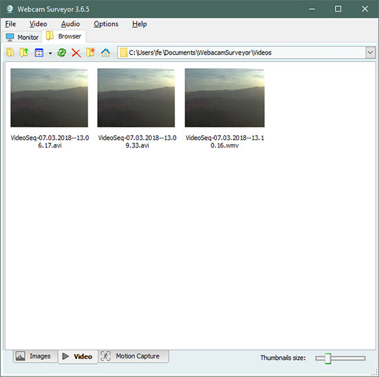 View results in built-in file manager