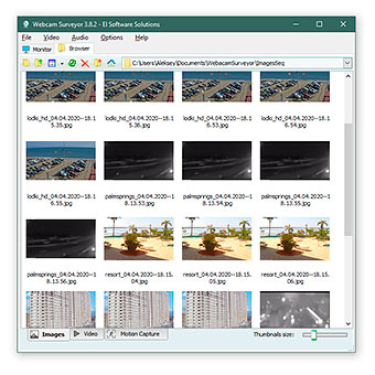 Build-in file browser in webcam surveyor